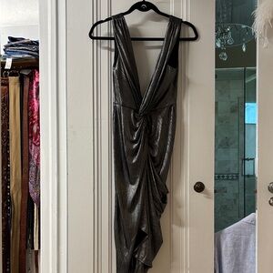 Katie May Metallic Silver Dress